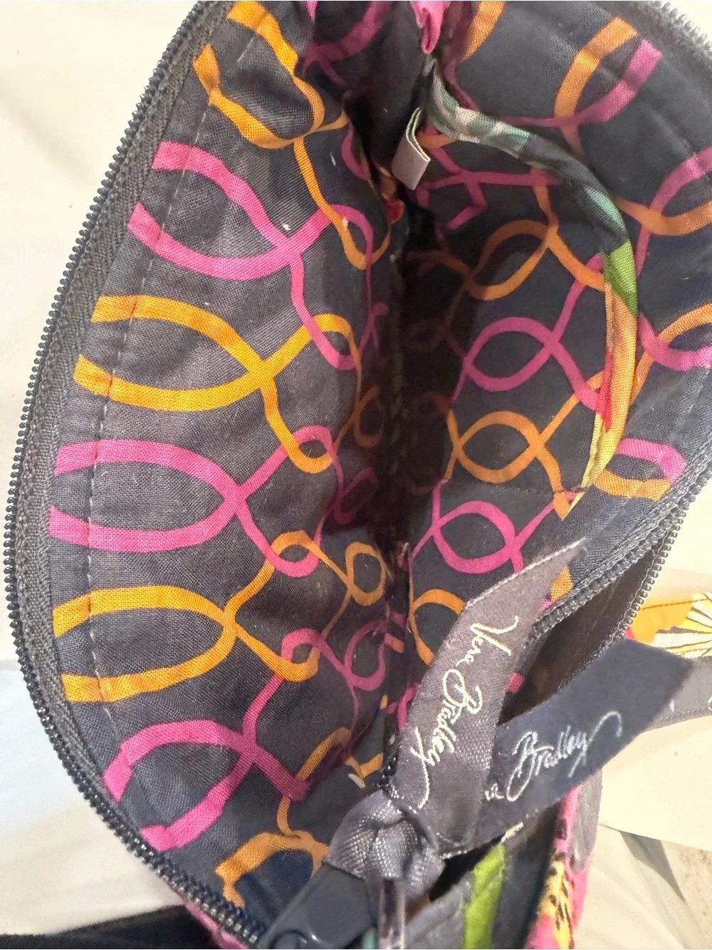Vera Bradley Floral Quilted Crossbody - Pink Multi on Gray